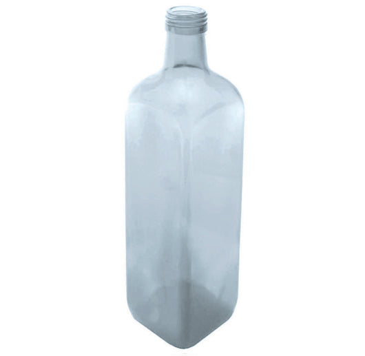 BOTTIGLIA MARASCA IN VETRO QUADRA PER OLIO TRASPARENTE- - capacitÃE lt.0,50 - tappo 31,5 - 30 pezzi