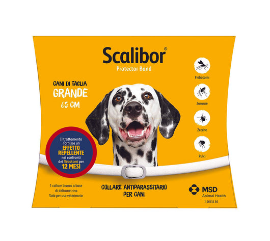 COLLARE PER CANI ANTIPARASSITARIO SCALIBOR  cm.65 per cani di taglia grande    SCALIBOR