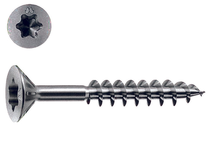 VITI PANEL-VIT PV TESTA SVASATA PIANA TORX ACCIAIO CHROMITING- - ø mm.5x60 - 200 pezzi MUSTAD