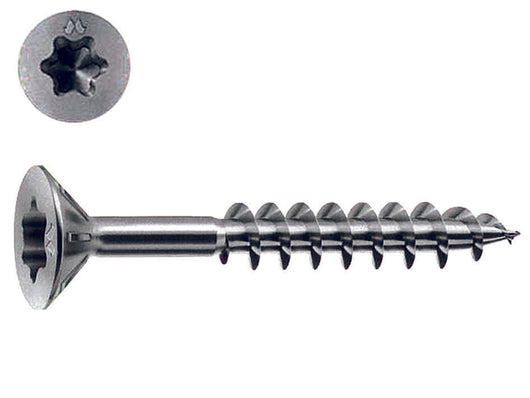 VITI PANEL-VIT PV TESTA SVASATA PIANA TORX ACCIAIO CHROMITING- - ø mm.5x120 - 100 pezzi MUSTAD