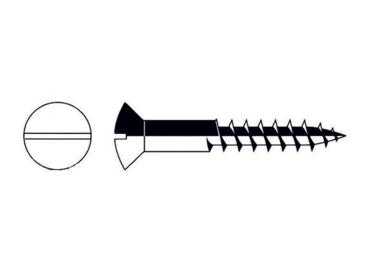 VITI PER LEGNO TESTA GOCCIA DI SEGO- - ø mm.3x35 ferro bronzato - 200 pezzi MUSTAD