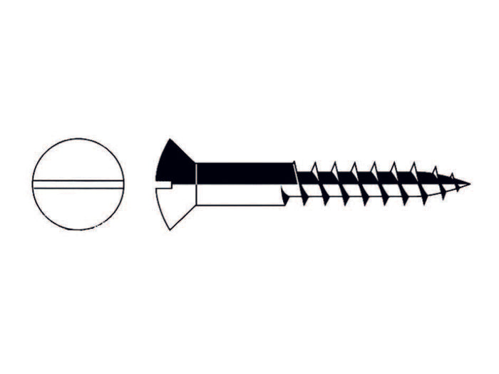 VITI PER LEGNO TESTA GOCCIA DI SEGO- - ø mm.3x35 ferro bronzato - 200 pezzi MUSTAD