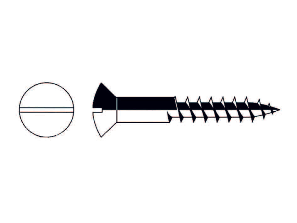 VITI PER LEGNO TESTA GOCCIA DI SEGO- - ø mm.3x35 ferro bronzato - 200 pezzi MUSTAD