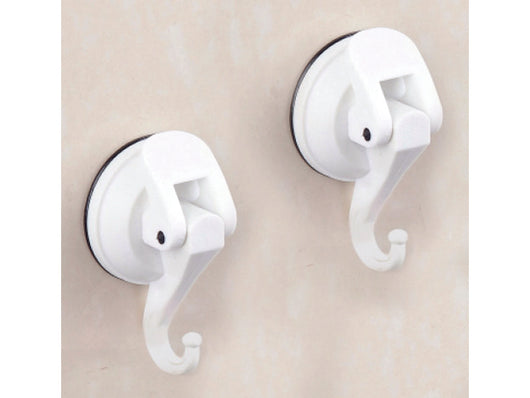 GANCIO BAGNO CLIP 2 PZ.- - mm.46x31x75 - colore bianco - 6 blister AGLAIA