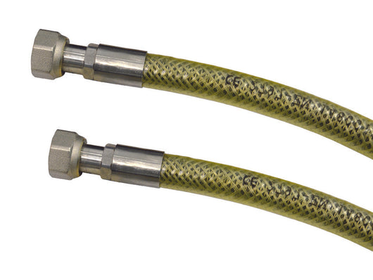 TUBO GAS FLESSIBILE IN ACCIAIO INOX CON GUAINA FF  cm.150