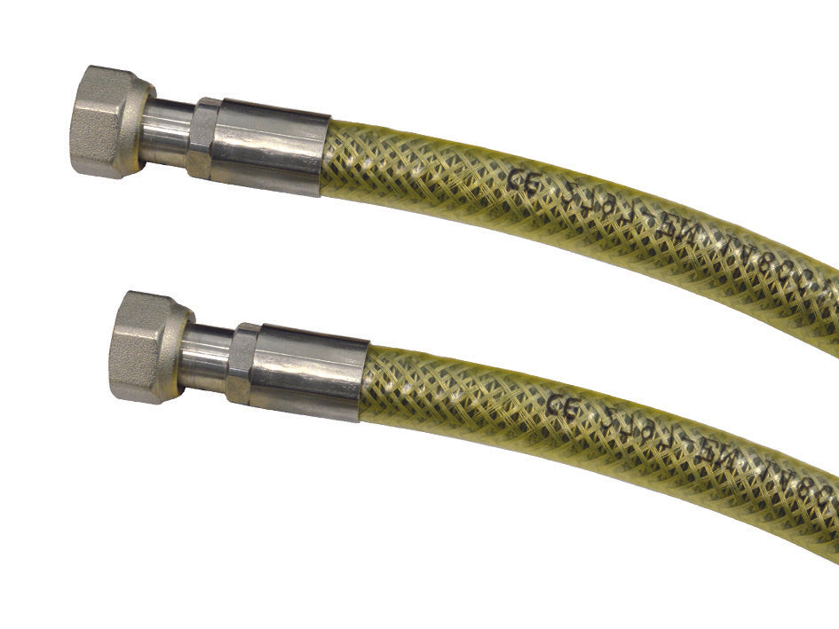 TUBO GAS FLESSIBILE IN ACCIAIO INOX CON GUAINA FF  cm.150