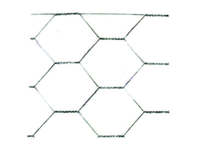 RETE TRIPLA TORSIONE ZINCATA DOPO LA TESSITURA- maglia 51/4 spessore filo ø mm.0,8 mt.50 cm.200h. - 1 rotolo T-REX