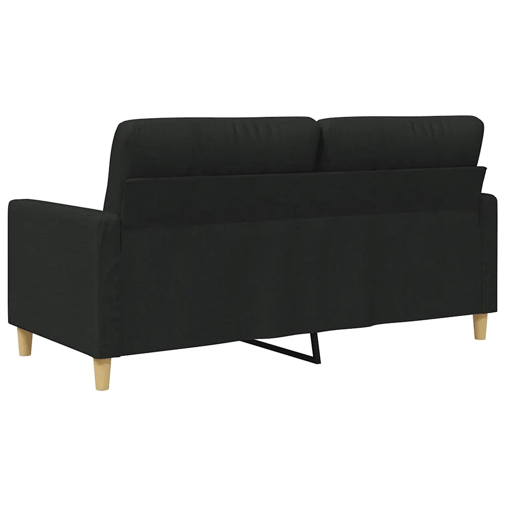 Divano | Divano da soggiorno | Sofa a 2 Posti Nero 120 cm in Tessuto