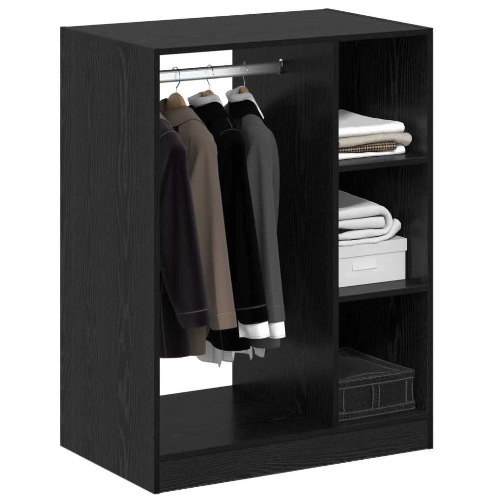 Guardaroba con lo scaffale Rovere Nero 77 x 48 x 102 cm 879644