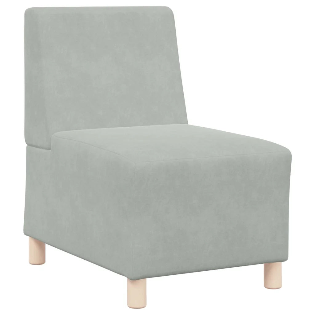 vidaXL Unità di Divano Modulare Senza Braccioli 2 pcs Grigio chiaro