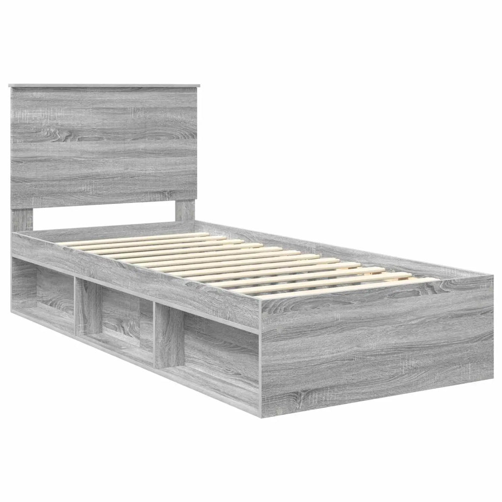 Struttura del letto Grigio Sonoma 90 x 190 cm Pino massello 3411069
