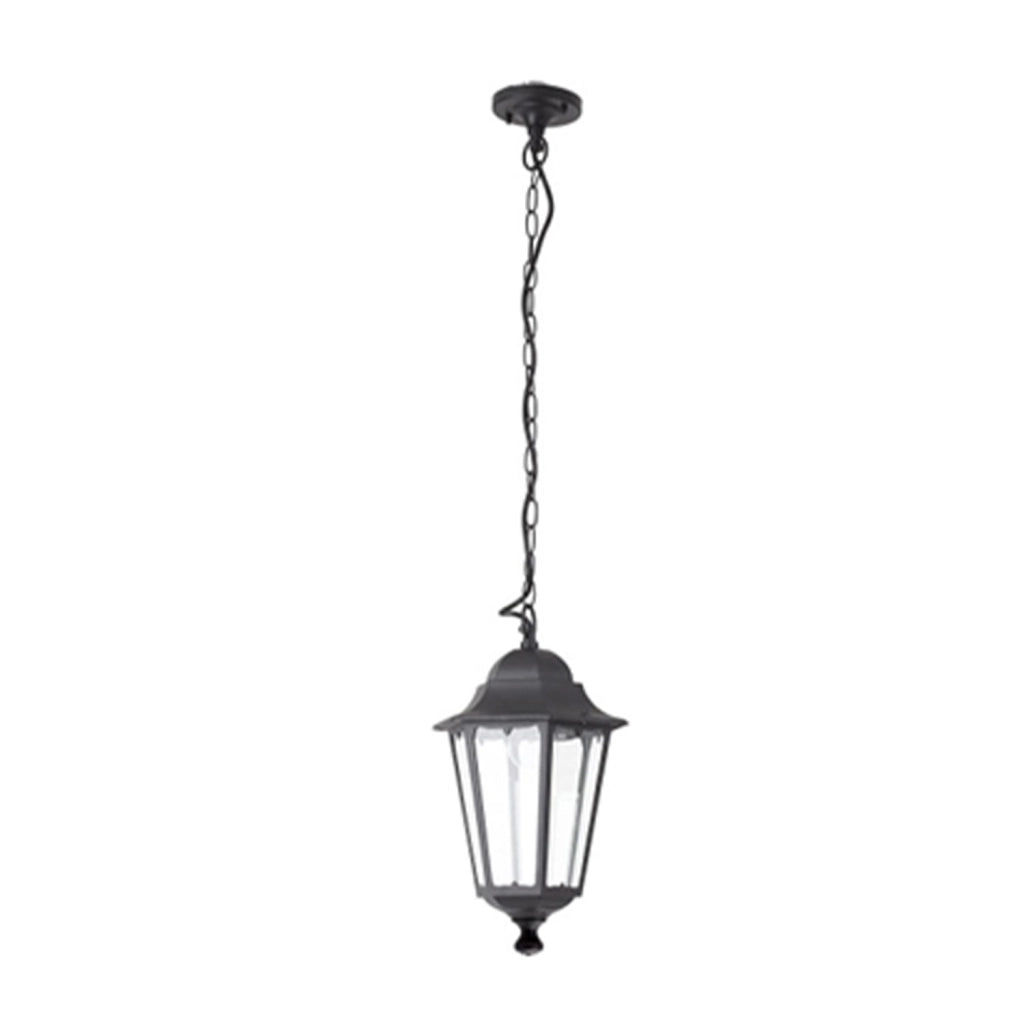 Sospensione Esterno Sawyer Alluminio Nero 1 Luce E27 Ip44