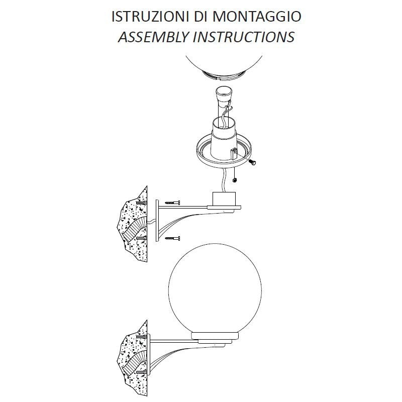 BRACCIO PER LAMPADE FINO A 300MM COLORE NERO