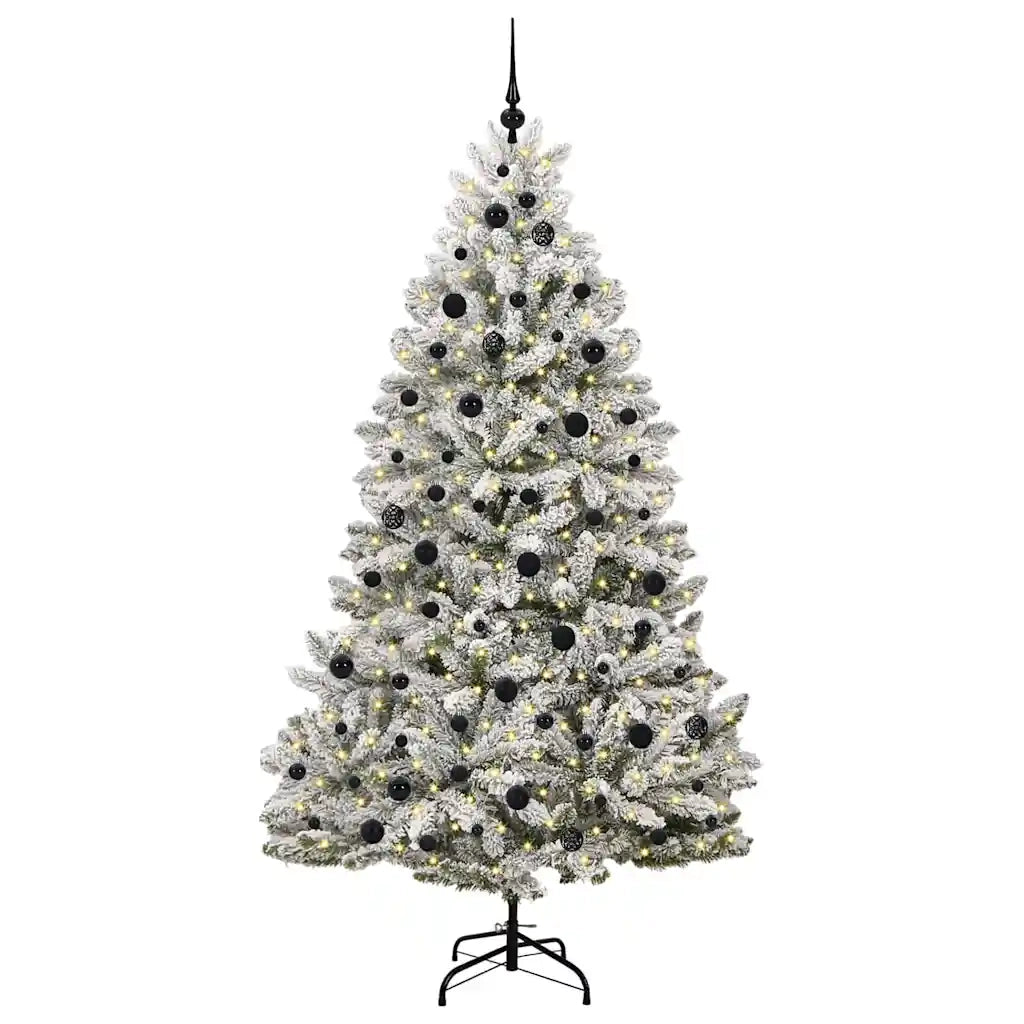 Albero di Natale artificiale con 300 LED Verde e Bianco 210 cm