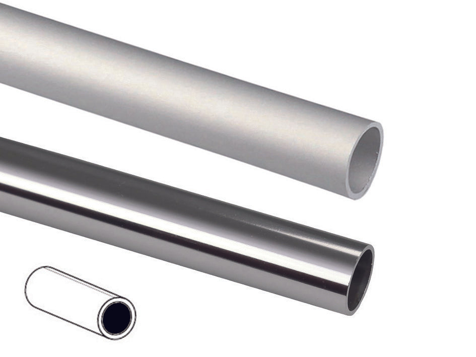 PROFILO TUBO TONDO IN ALLUMINIO- - ø mm.16 mt.1 argento - 5 pezzi