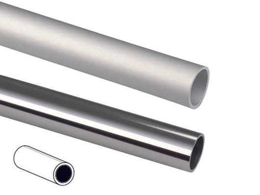 PROFILO TUBO TONDO IN ALLUMINIO- - ø mm.16 mt.1 argento - 5 pezzi