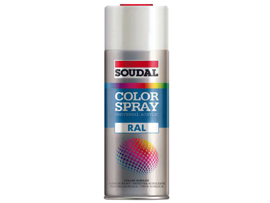 COLOR SPRAY SMALTO ACRILICO SPRAY- - ml.400 - nero profondo RAL 9005 lucido (155517) - 6 pezzi SOUDAL