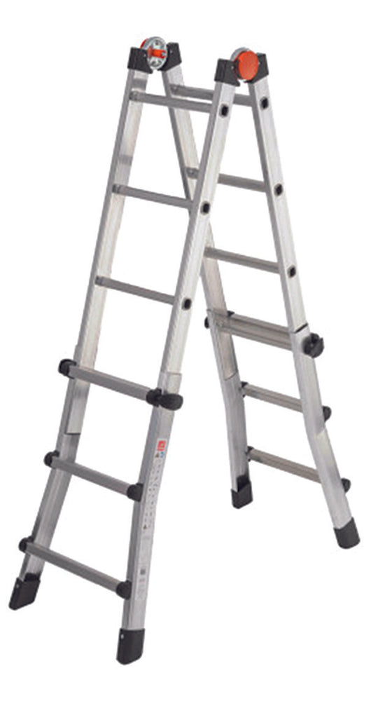 SCALA MULTIFUNZIONE TELESCOPICA PEPPINA D.Lgs. 81/08 5+5 gr. ap.cm.482h.cm.64x24x141h.  Kg.14 ALL040    GIERRE