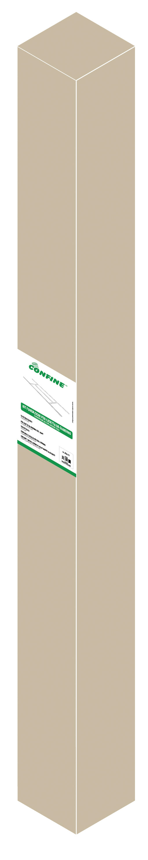 Confine KIT DI FONDAZIONE PER CASETTA DA GIARDINO cm. 277x195x203 h (cod. 56400)