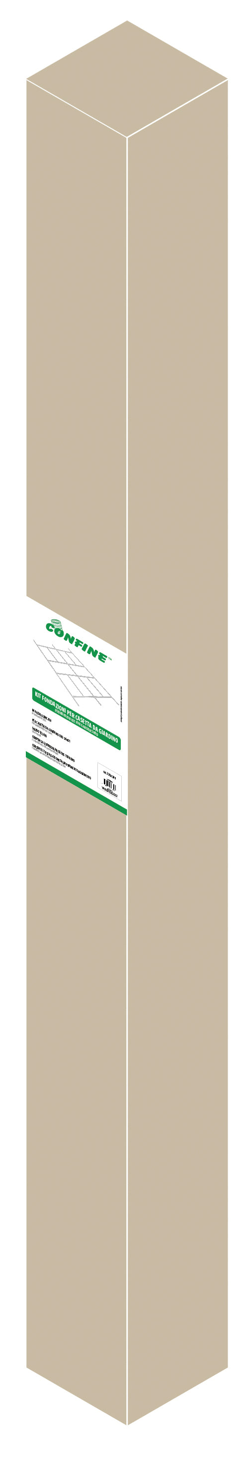 Confine KIT DI FONDAZIONE PER CASETTA DA GIARDINO cm. 341x322x211 h (cod. 56401)