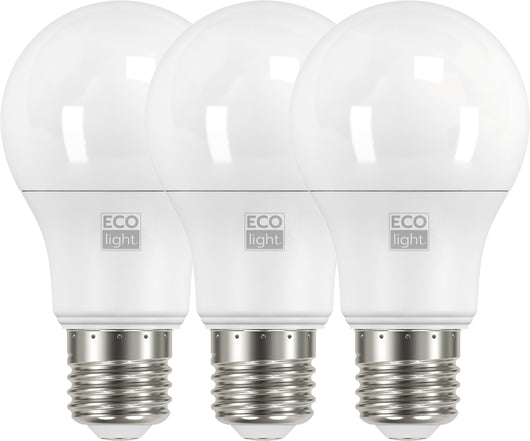 Ecolight LAMPADA A LED GOCCIA E27 3 PZ. luce naturale  9 W 10.00 confezioni