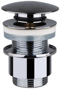 PILETTA A SCATTO CLICK CLACK PER LAVABO E BIDET SENZA TROPPO PIENO 11/4 ottone cromato