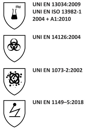 TUTA DI PROTEZIONE IN TESSUTO LAMINATO DPI III TIPO 5/6 CE-0624 Col. Bianco Mis. XXL