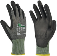 U-Power GUANTI DA LAVORO ANTITAGLIO B SAMBA IN NYLON/PU- FOAM Col. Grigio/Verde tg. 10 12.00 paia