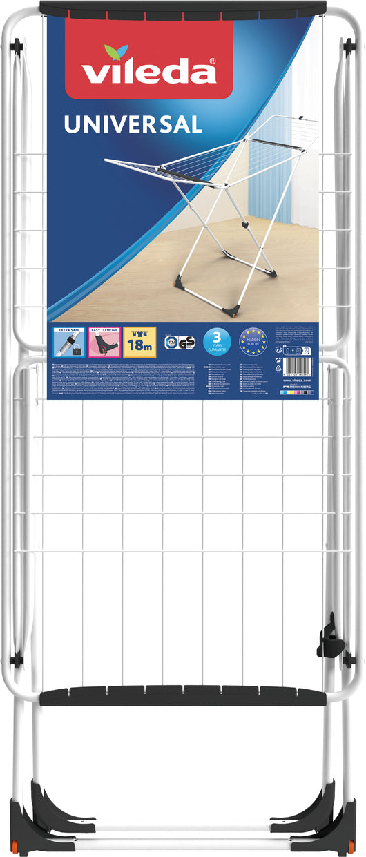 Vileda STENDIBIANCHERIA A CAVALLETTO UNIVERSAL cm. 180x55x108 h Stenditura mt. 18