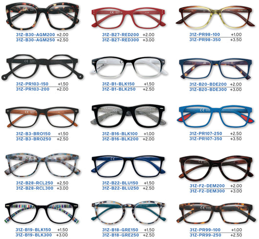 Zippo ASSORTIMENTO OCCHIALI DA VISTA 72 PAIA + ESPOSITORE  331Z-P72-A2