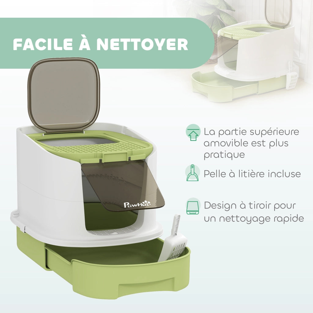 Gattaia chiusa con porta ¨C zephmum ¨C verde 40.5x52.5x42.5 cm