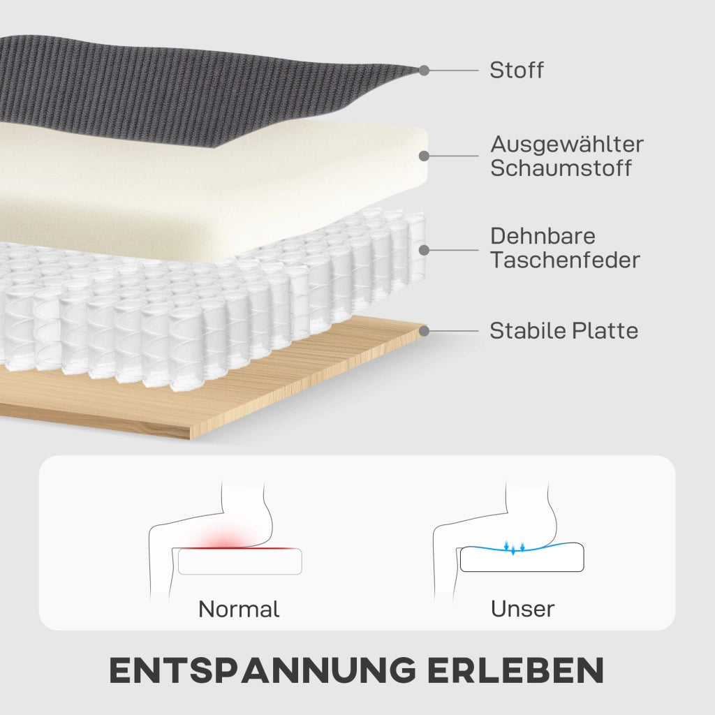 Divano letto angolare con contenitore e cuscini ¨C zephmum ¨C grigio scuro