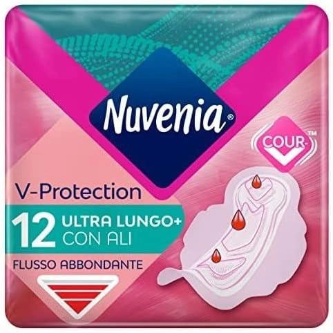 NUVENIA ULTRA SOTTILE ASSORBENTI SUPER LUNGHI CON ALI 12 ASSORBENTI