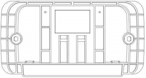 Controplacca hidrobox dual evolution telaio placca due tasti todini 14.41 E/C