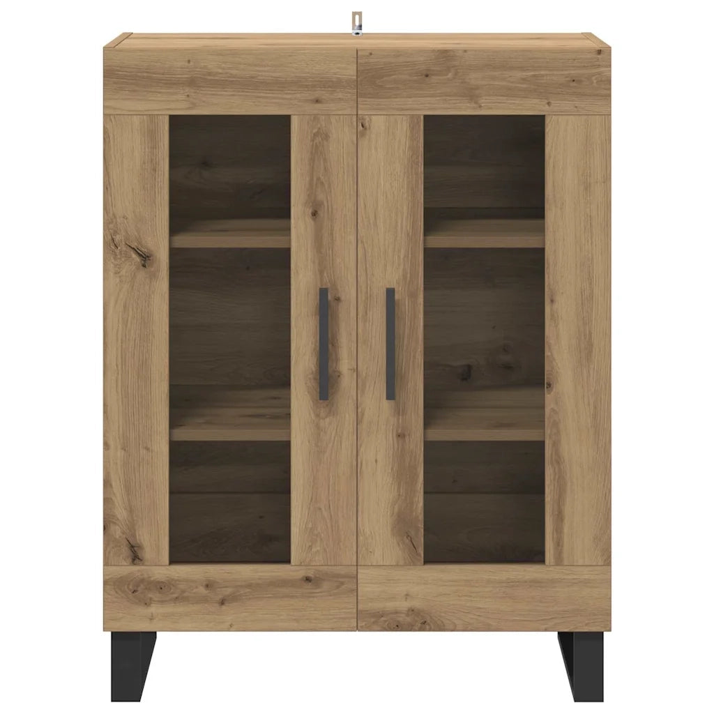 Credenza | Madia | Buffet da pranzo | Armadio da pranzo Rovere artigianale 69,5 x 34 x 90 cm Legno multistrato