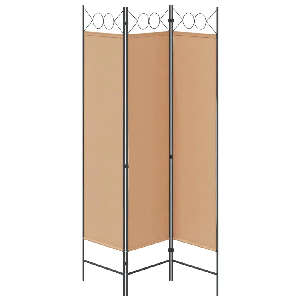 Paravento a 3 pannelli Beige 120 x 180 cm Tessuto 42039189