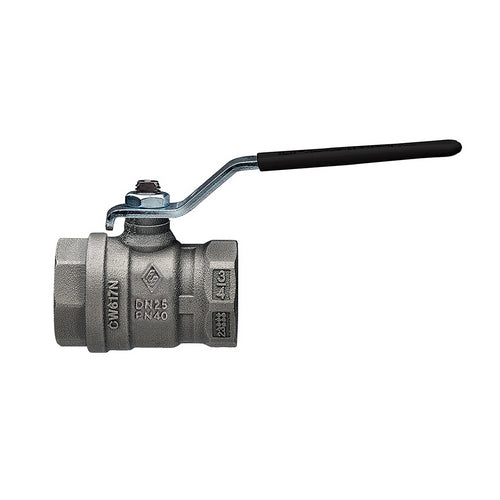 VALVOLA A SFERA A PASSAGGIO TOTALE  FF LEVA ACCIAIO- 3/4 DN 20  PN 40- RB- pezzi 1