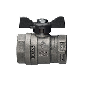 VALVOLA A SFERA A PASSAGGIO TOTALE FF FARFALLA IN ALLUMINIO- 3/4 DN 20  PN 40- RB- pezzi 1