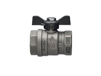 VALVOLA A SFERA A PASSAGGIO TOTALE FF FARFALLA IN ALLUMINIO- 1 DN 25  PN 40- RB- pezzi 1