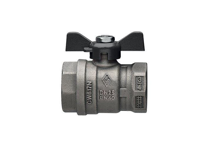 VALVOLA A SFERA A PASSAGGIO TOTALE FF FARFALLA IN ALLUMINIO- 1 DN 25  PN 40- RB- pezzi 1