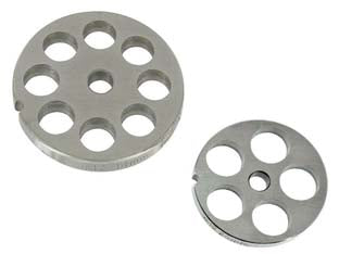 PIASTRE IN ACCIAIO INOX PER TRITACARNE ELETTRICI  n°22 foro mm.12    REBER