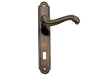 MANIGLIA BAROCCO CON PLACCA IN OTTONE- - mm.90 - 4 paio