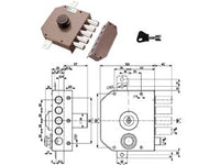 SERRATURA TRIPLICE DA APPLICARE SENZA SCROCCO CON POMOLO A POMPA 30621  mm.60 SX cilindro ø mm.34 (30621VS60X)    MOTTURA