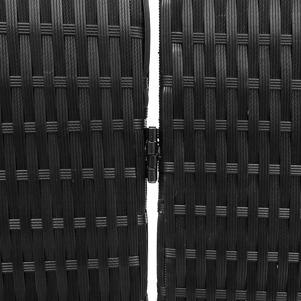 Divider per stanze | Paravento | Divisorio Ambienti Nero 195 x 180 cm polyrattan