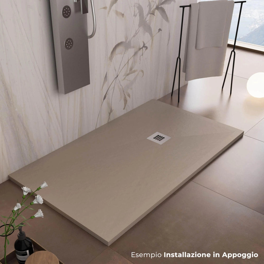 Piatto Doccia in Pietra 70x70 cm Bonussi Ardesia Everest Moka