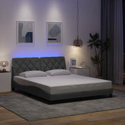 Giroletto con LED senza Materasso-Struttura Letto 160x200 cm Tessuto 946273