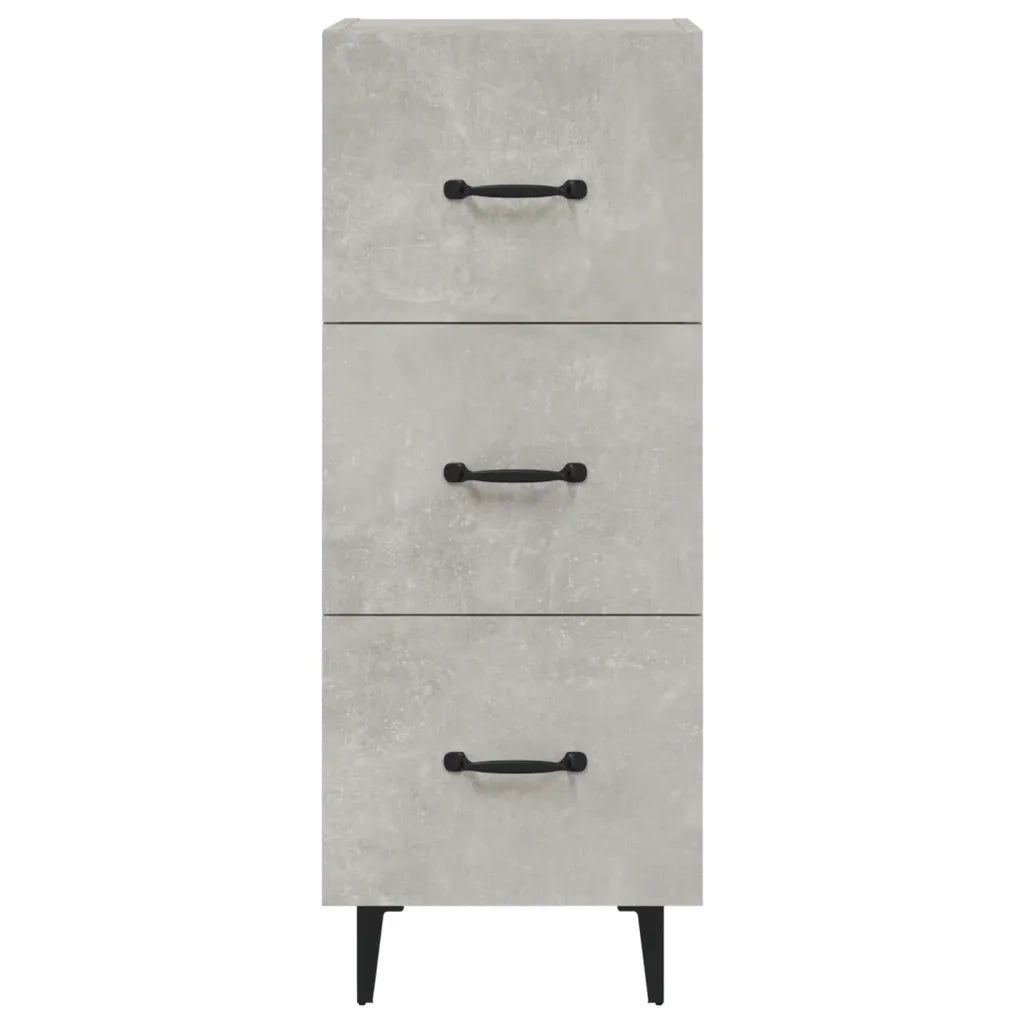 Credenza Grigio Cemento 34,5x34x90 cm in Legno Multistrato 812352