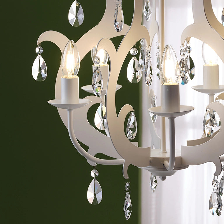 Lampadario Jane 5 luci Bianco
