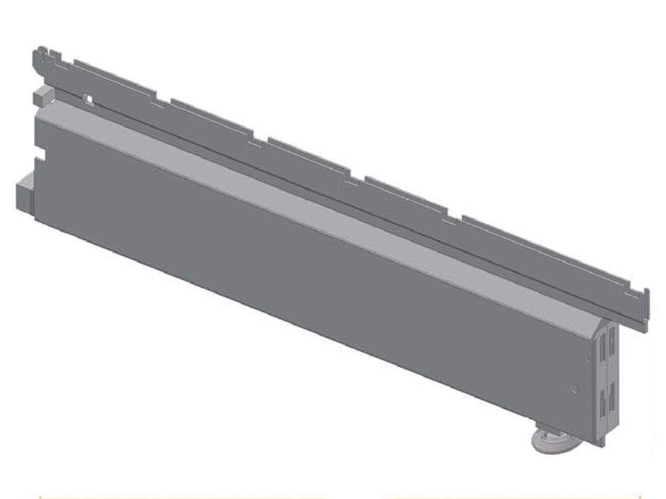 BASE SCATOLATA PER PIANTANA CON PIEDINO REGOLABILE GRIGIO RAL 7035  mm.500 p.x300 l.x140 h.