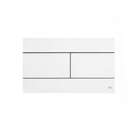 Placca dual cassetta incasso doppio scarico slim bianca 659041 Oli